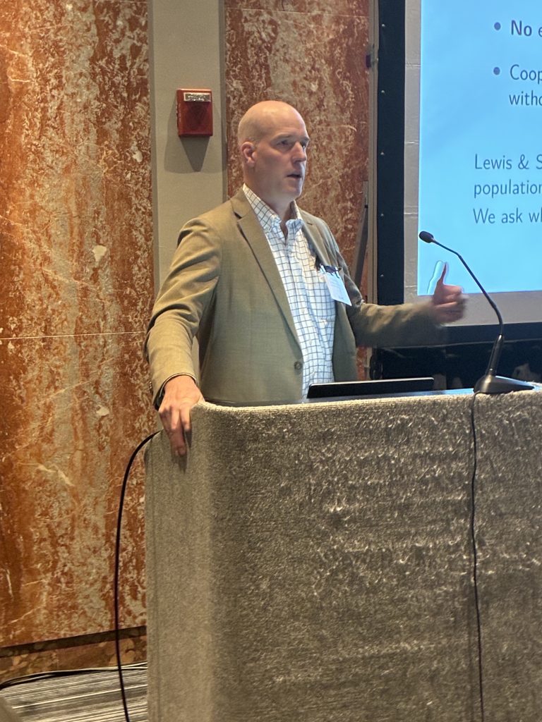 Tim Fitzgerald of the University of Tennessee presenting his research paper at AAEA 2026
